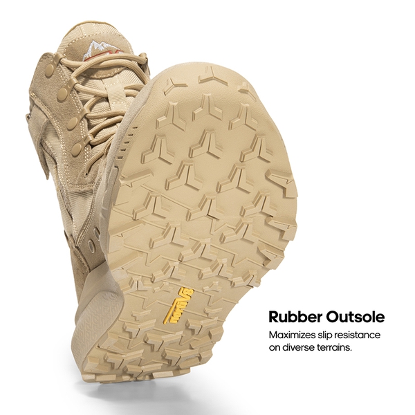 Men's Breathable Tactical Military Work Boots - SAND - 4