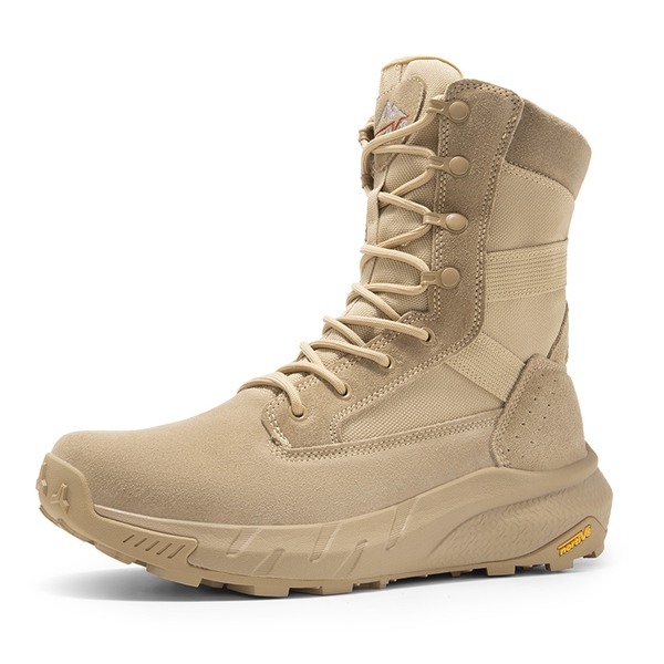 Men's Breathable Tactical Military Work Boots - SAND -  0