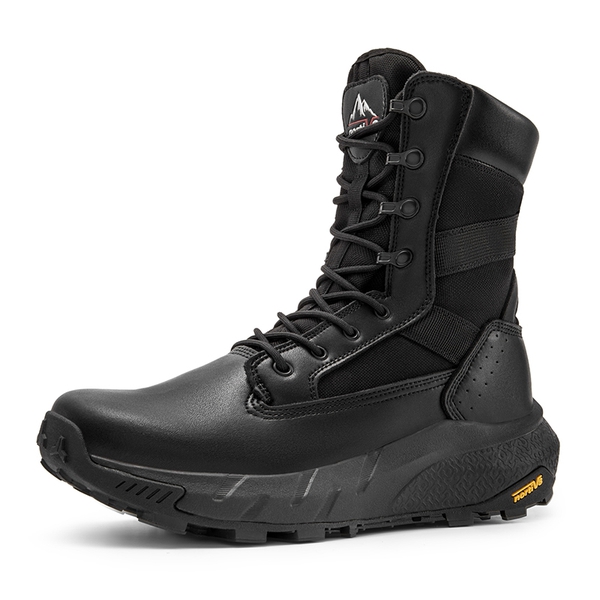 Men's Breathable Tactical Military Work Boots - BLACK -  0