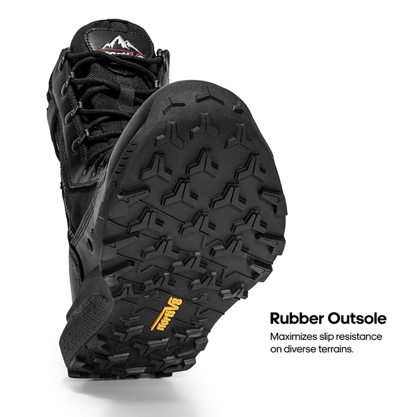 Men's Breathable Tactical Military Work Boots - BLACK - 5