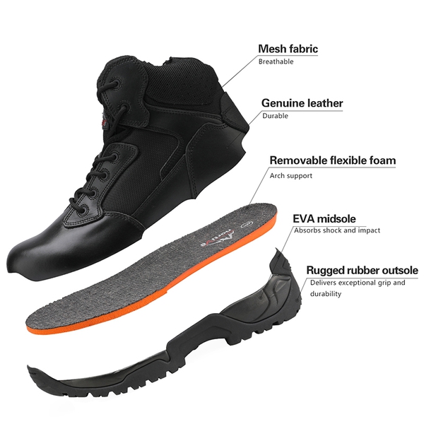 Men's Non-Slip Tactical Desert Boots - BLACK - 3