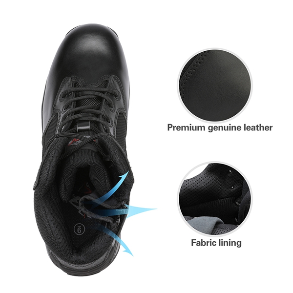 Men's Non-Slip Tactical Desert Boots - BLACK - 4