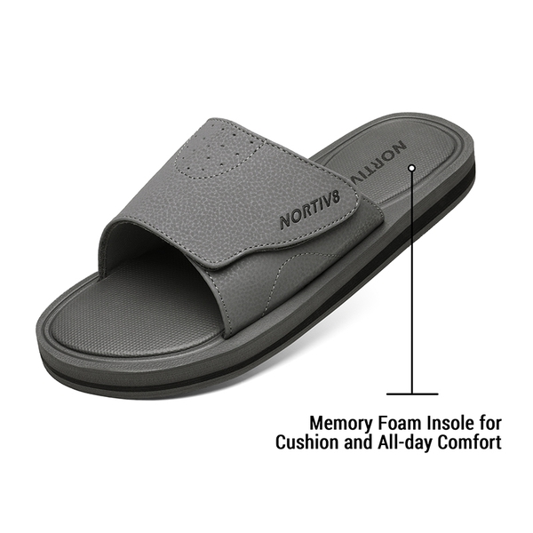 Men's Arch Support Slide Sandals - GREY - 2