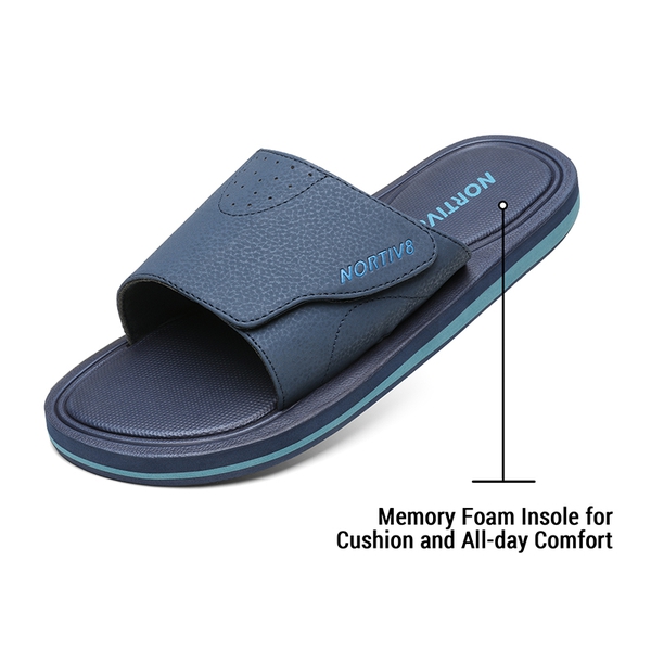 Men's Arch Support Slide Sandals - NAVY - 2