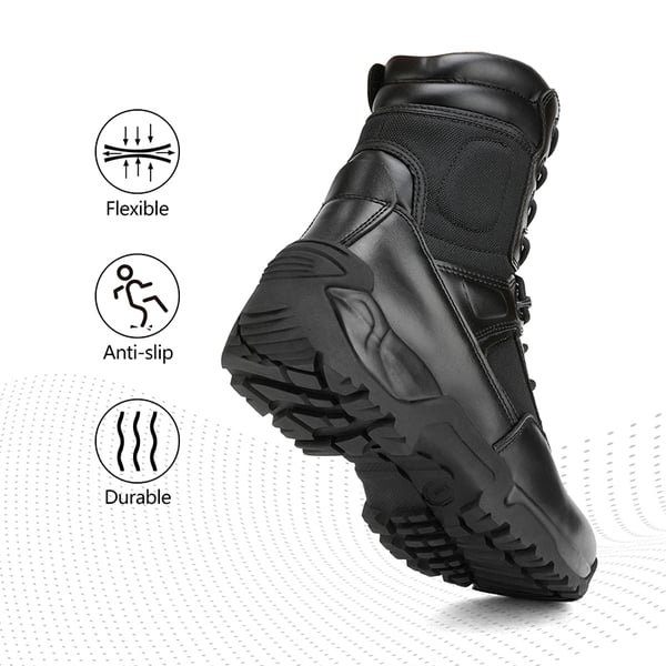 Men's Cap-Toe Tactical Research Work Boots - BLACK - 2