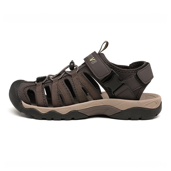 Men's Closed Toe Athletic Hiking Sandals - BROWN - 1