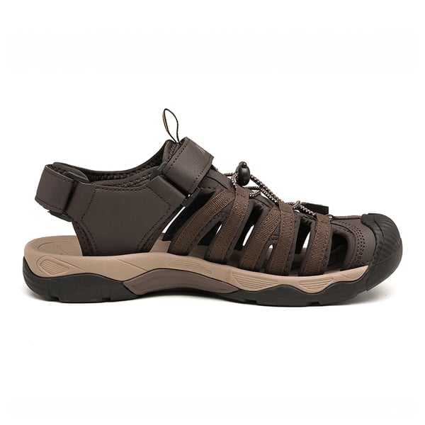Men's Closed Toe Athletic Hiking Sandals - BROWN - 2