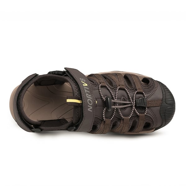 Men's Closed Toe Athletic Hiking Sandals - BROWN - 3