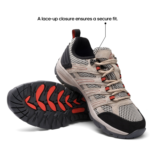 Women's Suede Mesh Hiking Shoes - SAND - 3