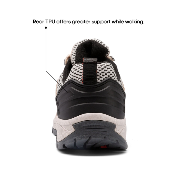 Women's Suede Mesh Hiking Shoes - SAND - 4