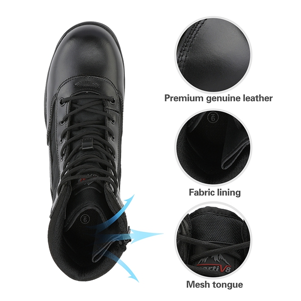 Men's Comfortable Military Tactical Boots - BLACK - 2