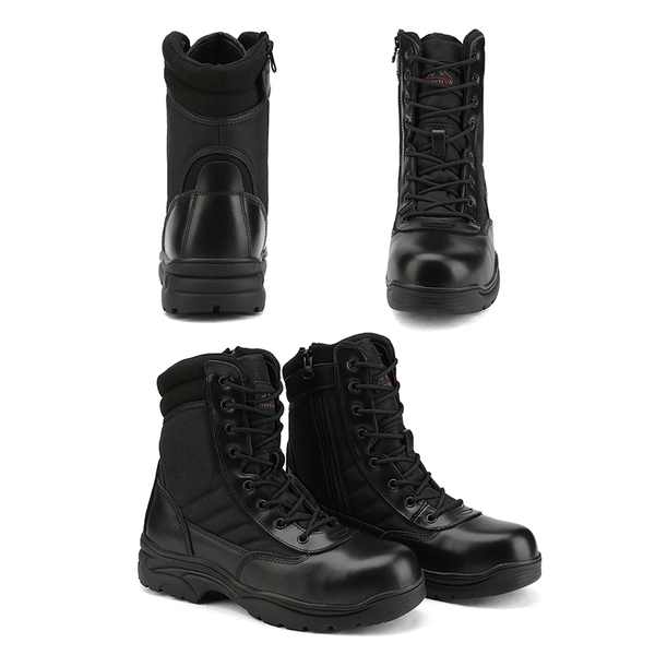 Men's Comfortable Military Tactical Boots - BLACK - 4
