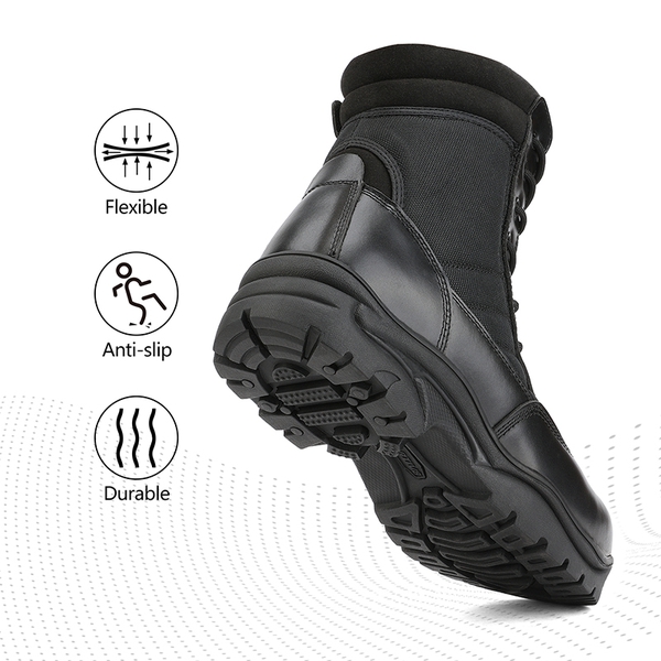 Men's Comfortable Military Tactical Boots - BLACK - 5