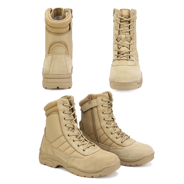 Men's Comfortable Military Tactical Boots - SAND - 4