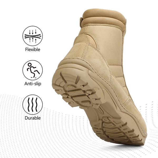 Men's Comfortable Military Tactical Boots - SAND - 5